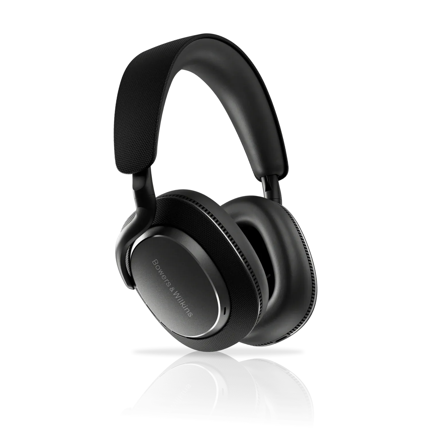 Bowers & Wilkins Px7 S3 headphones in Anthracite Black, three-quarter view